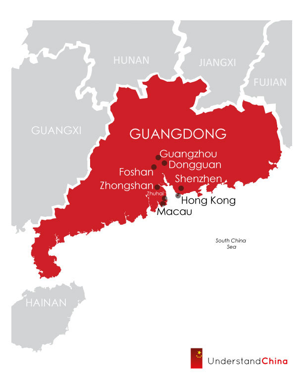 Map Guangdong 